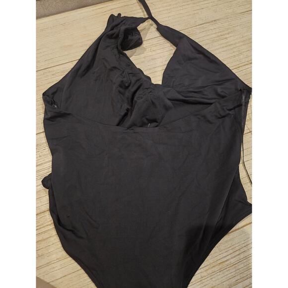 Bardot Black Floral One-Piece Swimsuit Size L - Picture 1 of 7
